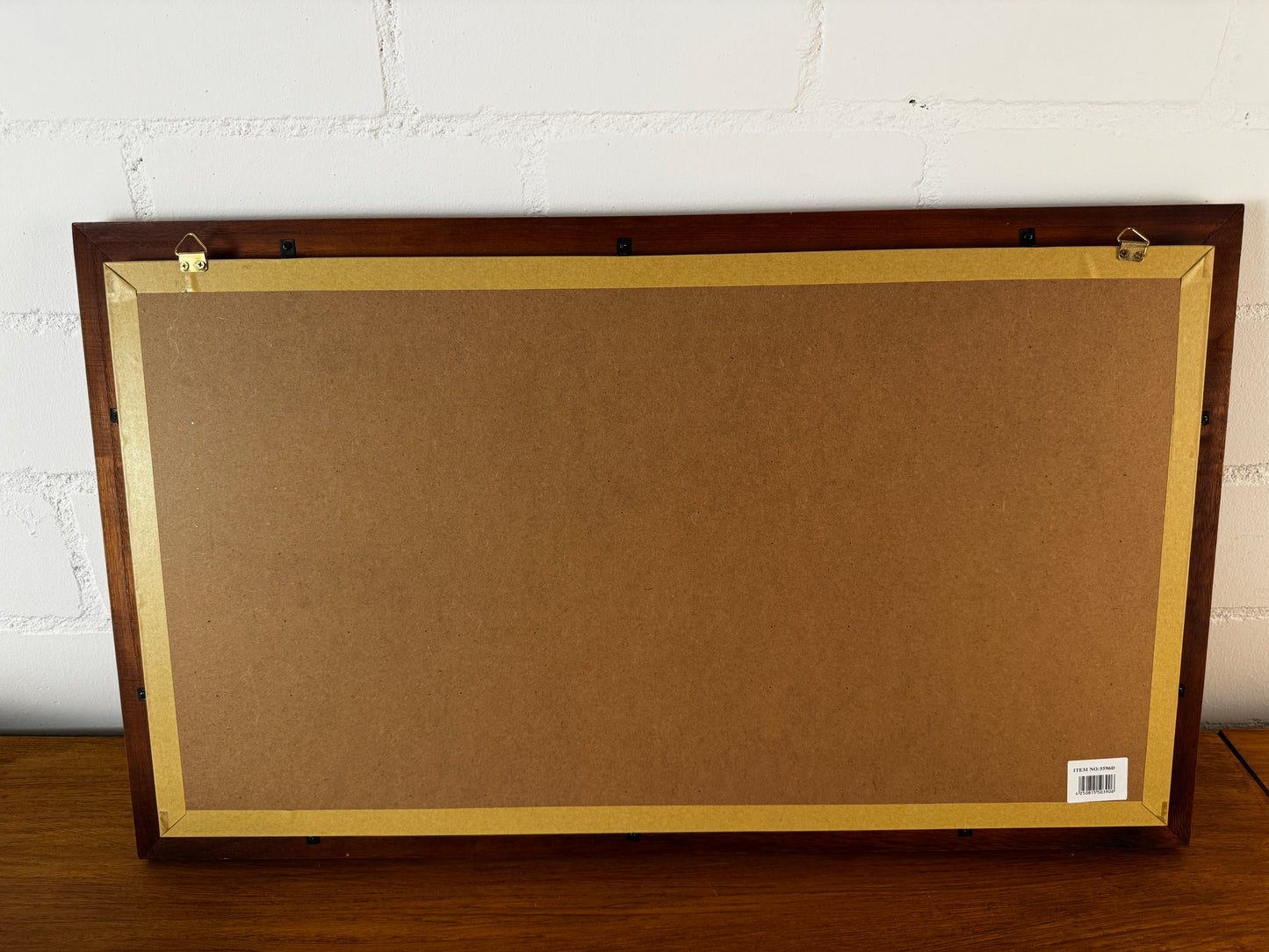 Knotentafel hinter Glas Deutsch Knotenbild Holz/Messing/Glas 73x43 cm