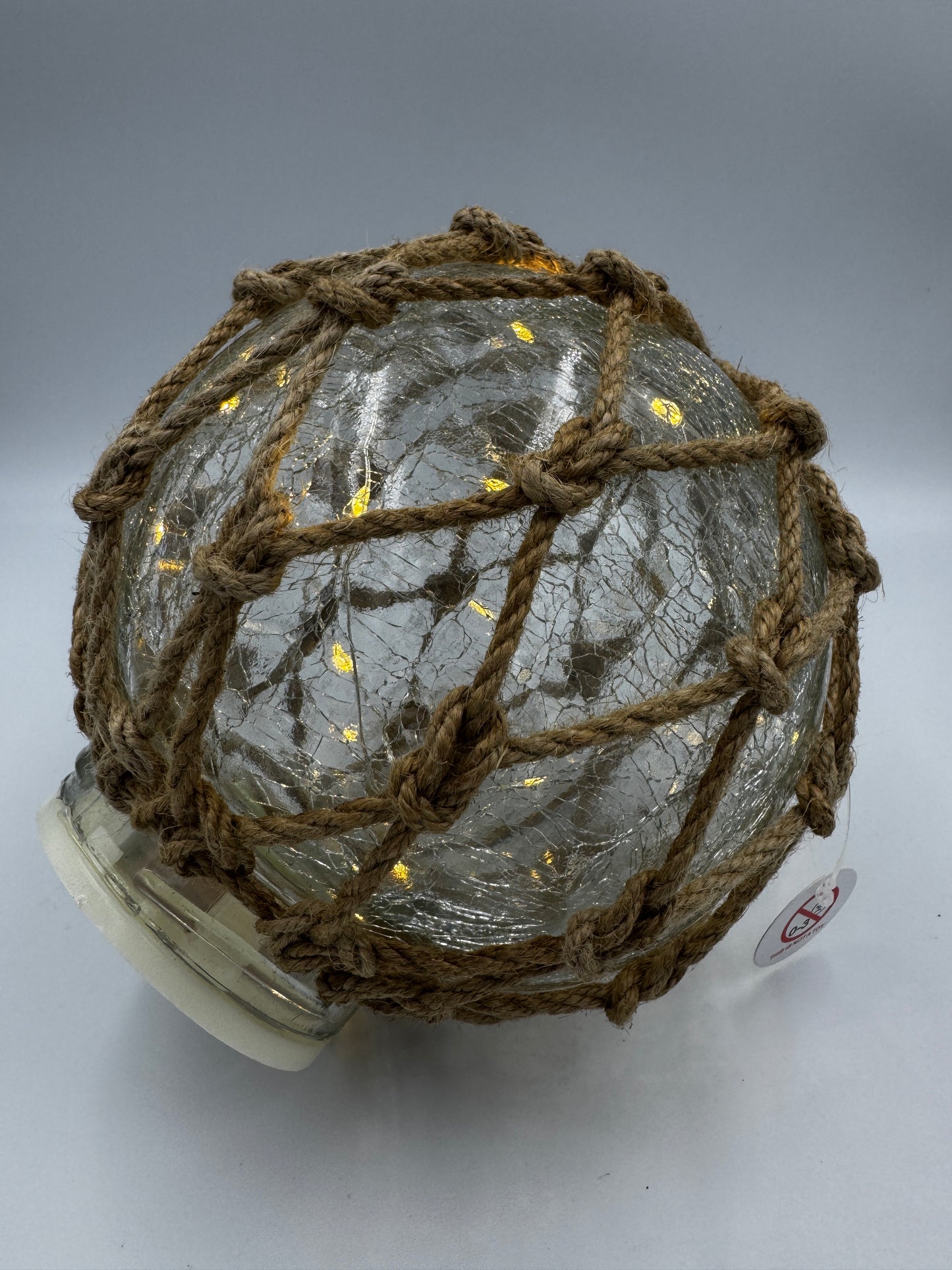 Maritime beleuchtete LED-Fischerkugel 15 cm Durchmesser