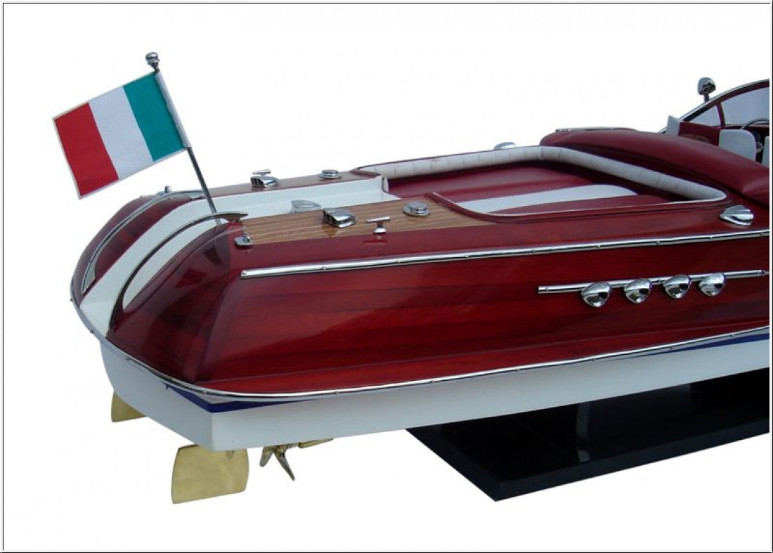 Sportboot RC-fähig 124cm - Handgefertigtes Modellschiff Rennboot